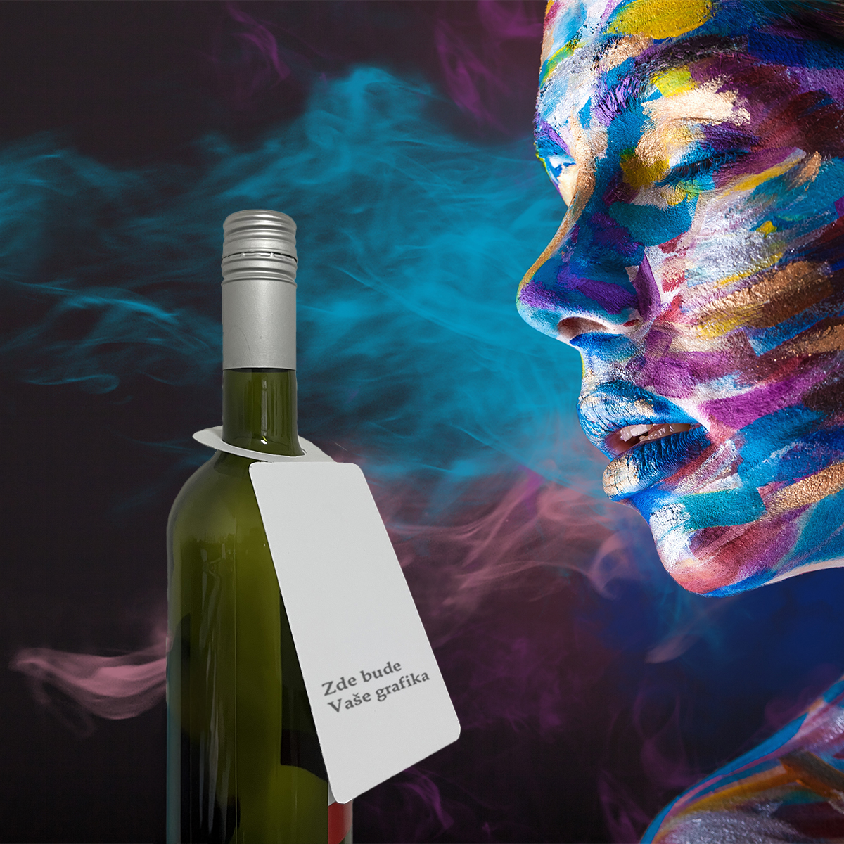 Visačky na lahev vína 70x160 mm